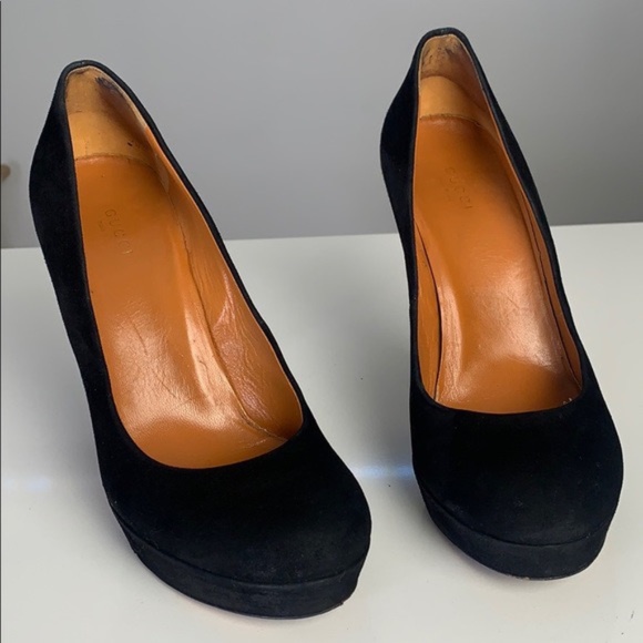 black suede stiletto shoes